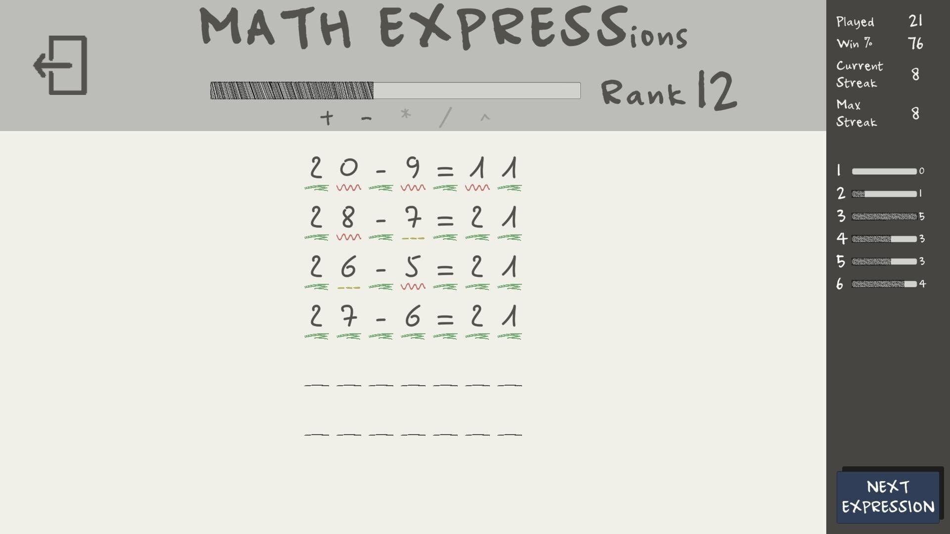 Math Expressions - Screenshot