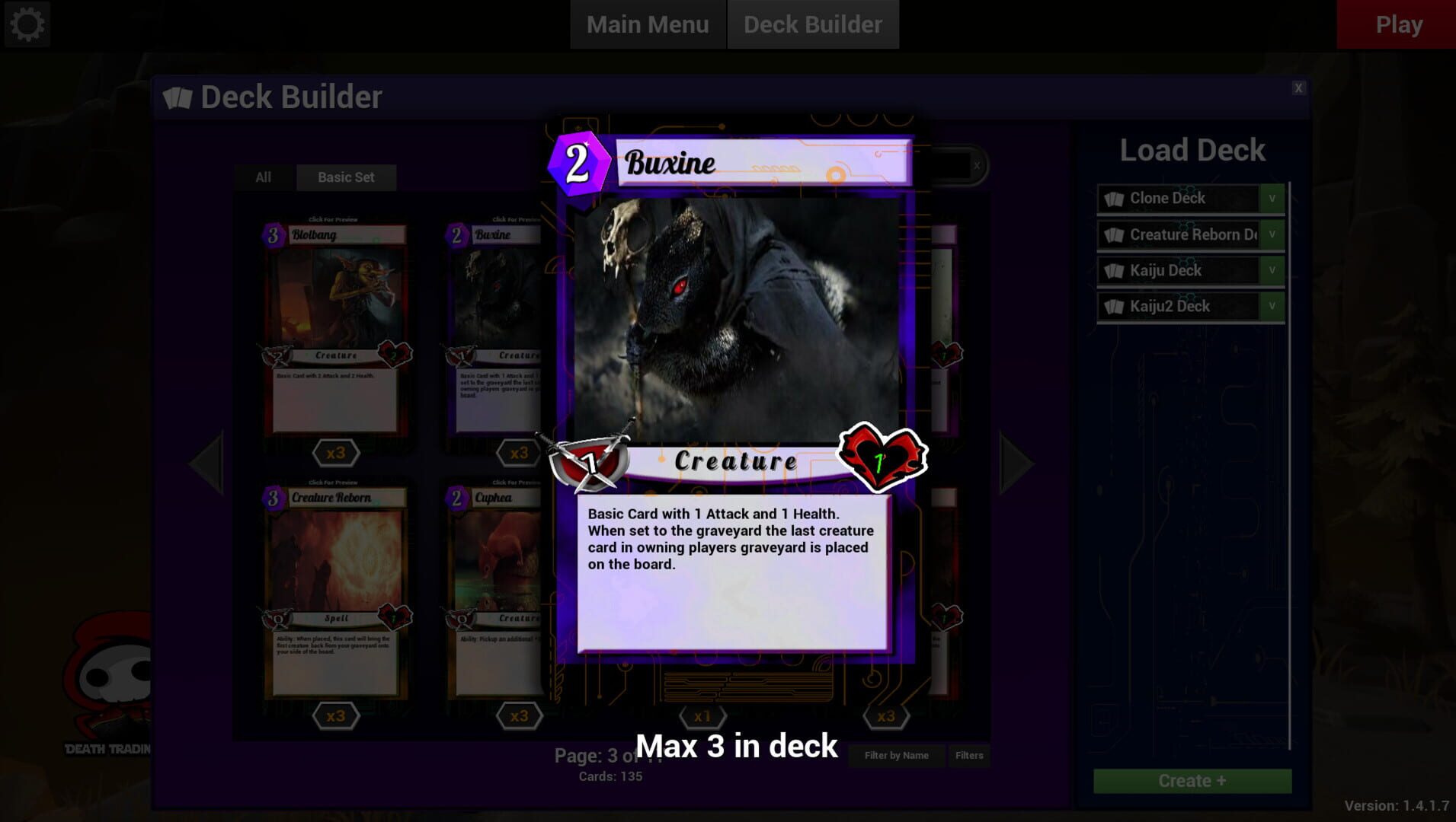 Death Trading Card Game - Screenshot