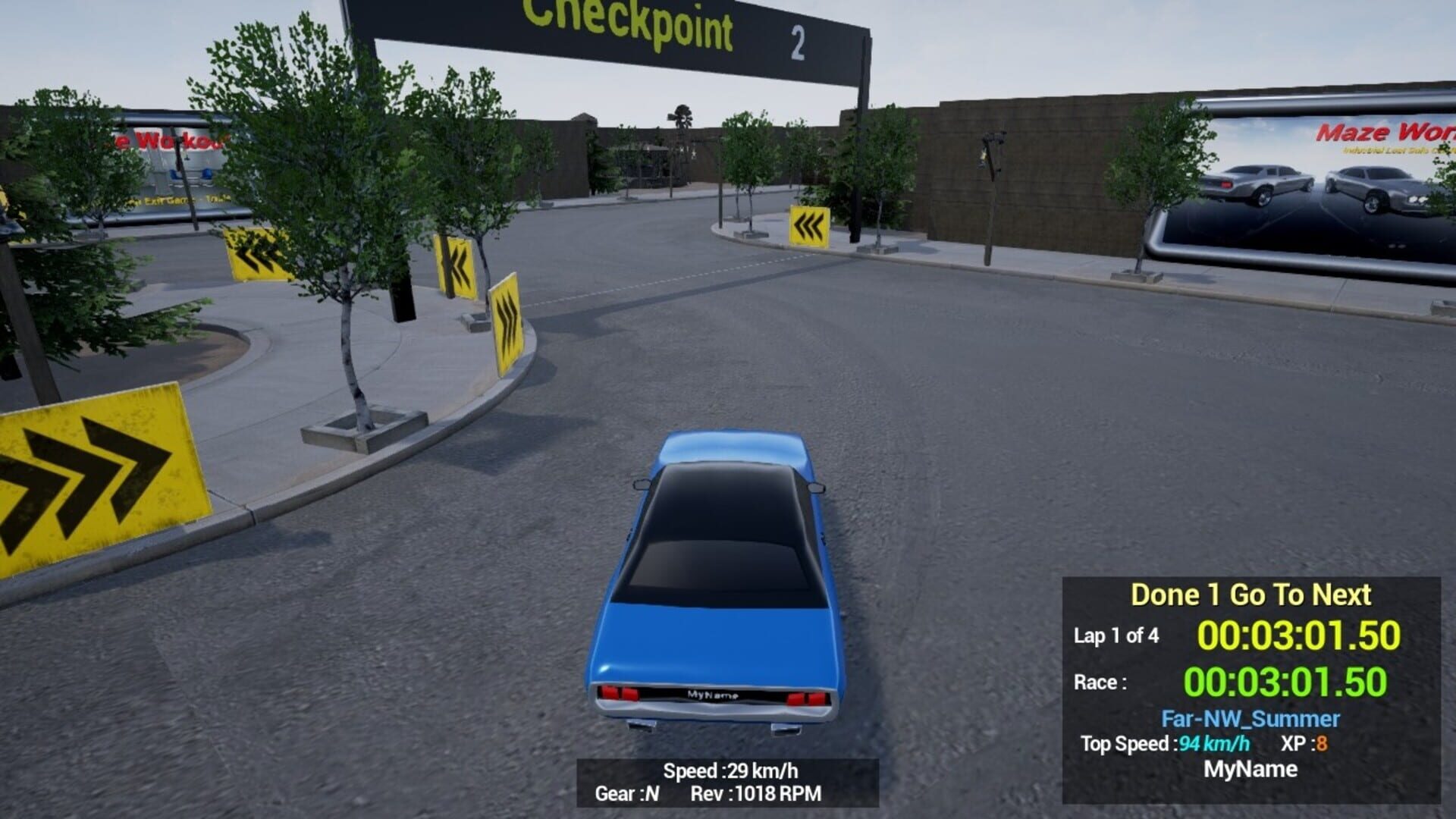 Maze Workout: Western Lost Solo Car Racer - Screenshot