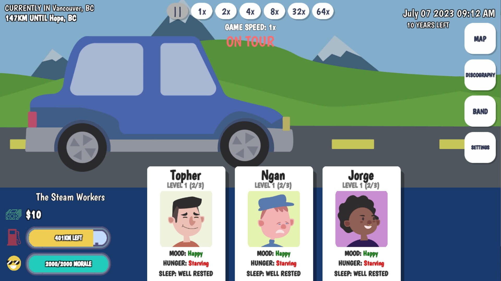 DIY Tour: Indie Rock Simulator - Screenshot