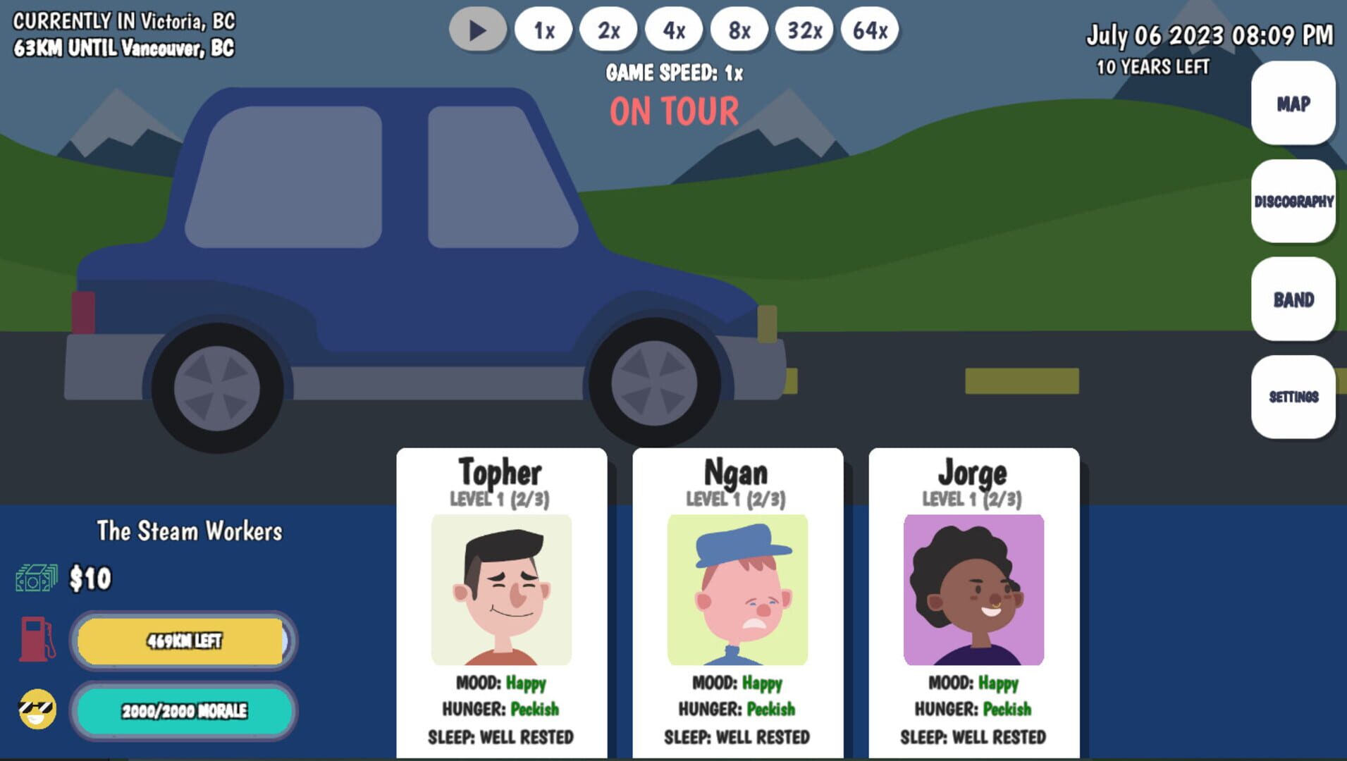 DIY Tour: Indie Rock Simulator - Screenshot