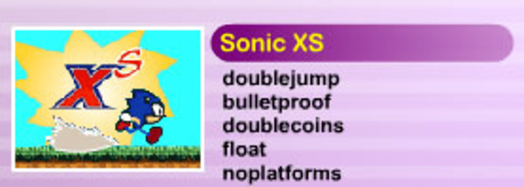 Sonic XS screenshot