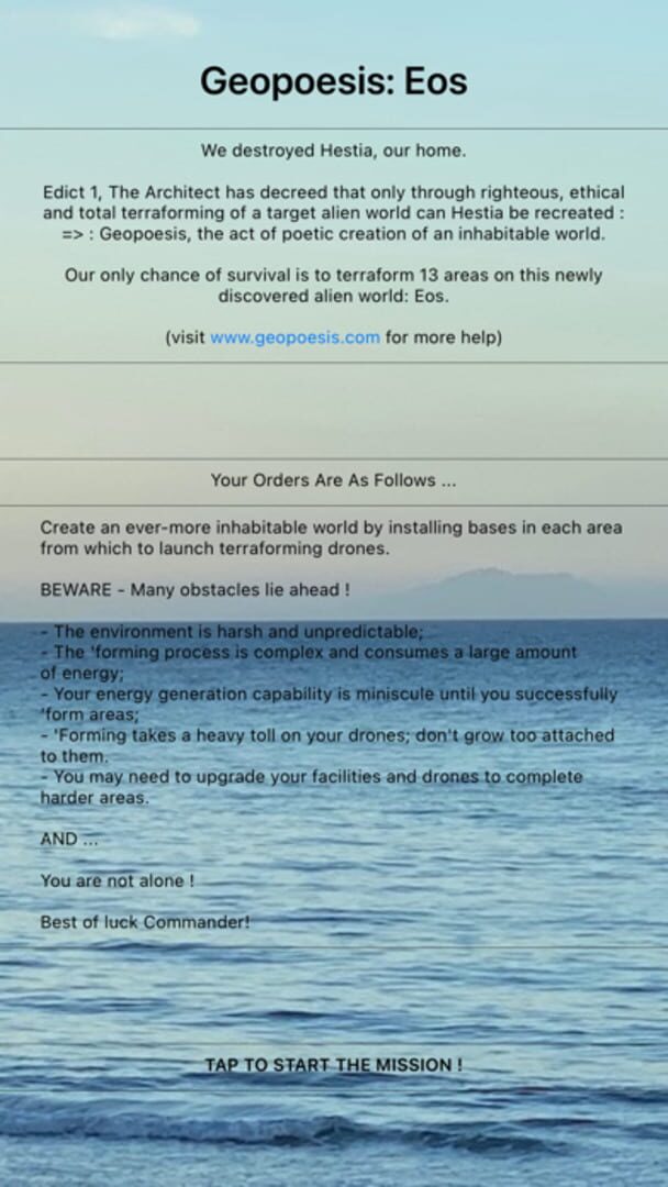 Geopoesis: Eos