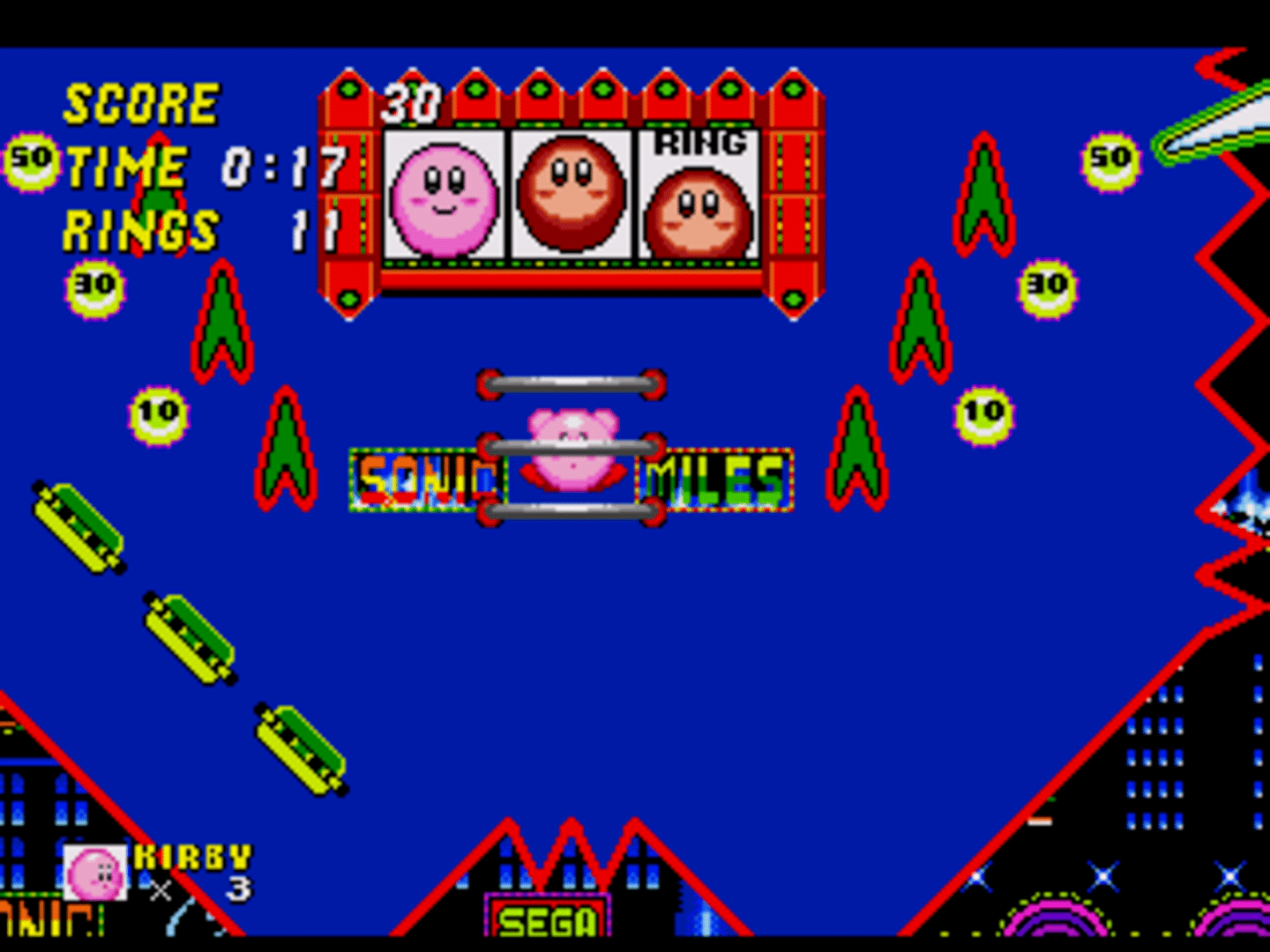 Kirby in Sonic the Hedgehog 2 screenshot