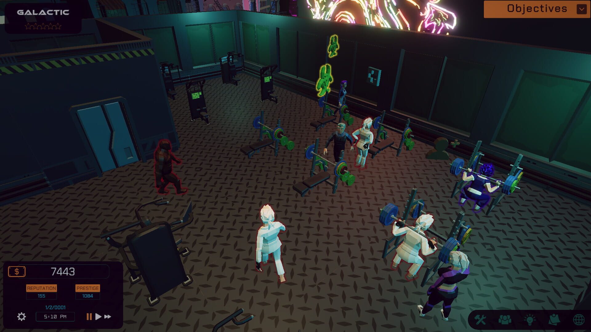 Galactic Gym: Fitness Center Management - Screenshot