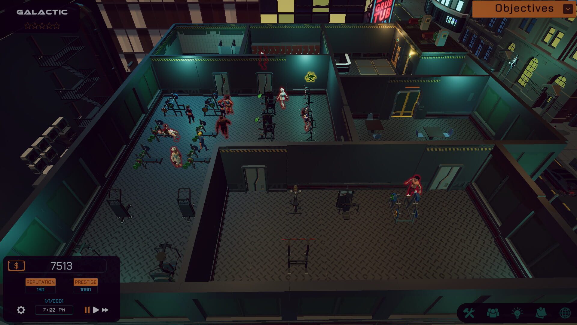 Galactic Gym: Fitness Center Management - Screenshot