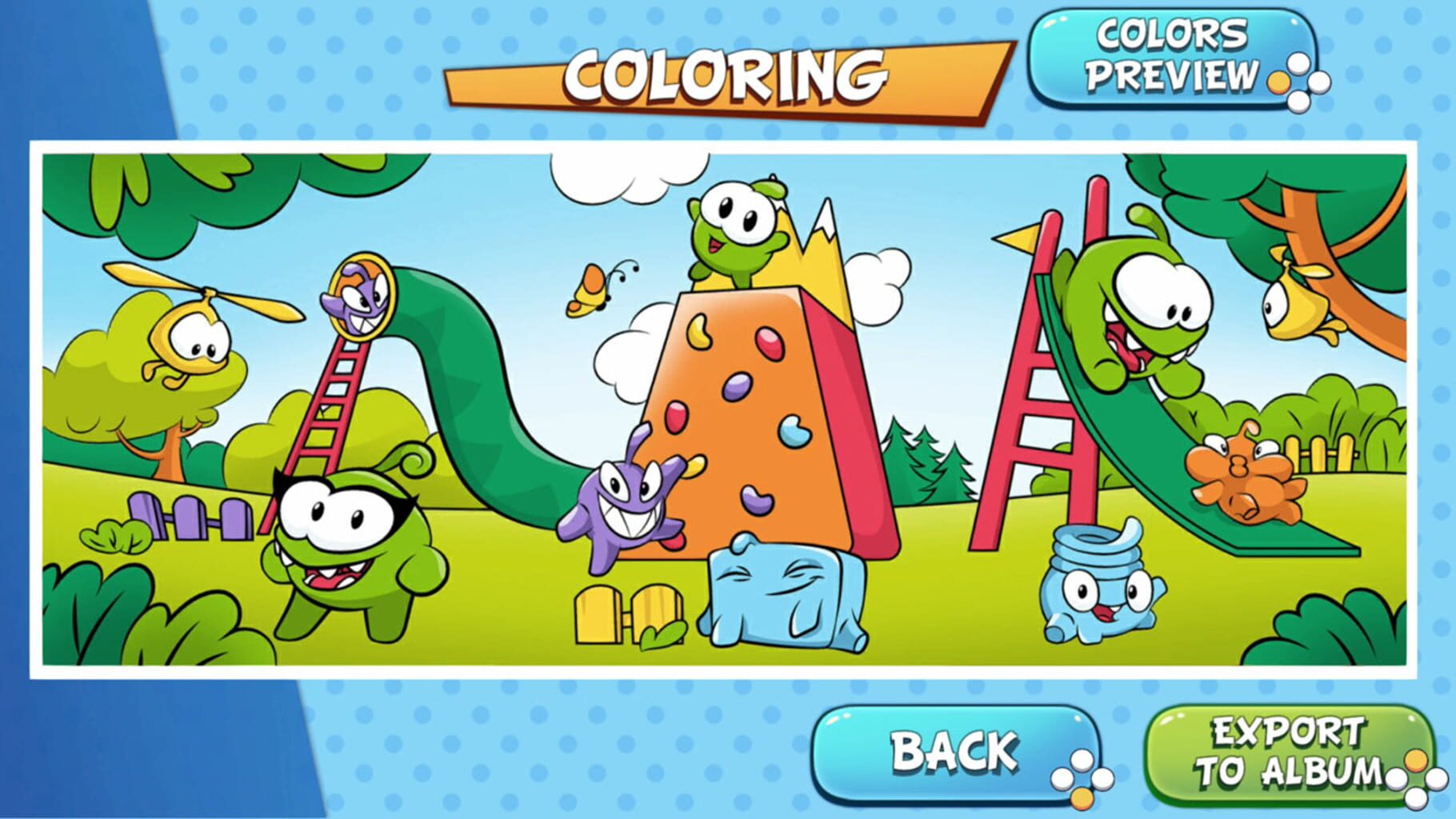 Om Nom: Coloring, Toons & Puzzle - Sweet Coloring Pages screenshot