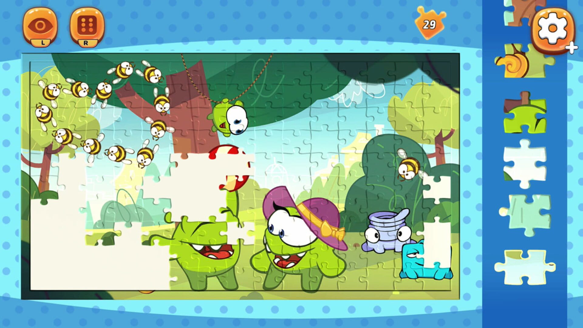 Om Nom: Coloring, Toons & Puzzle - Flavorful Puzzles screenshot