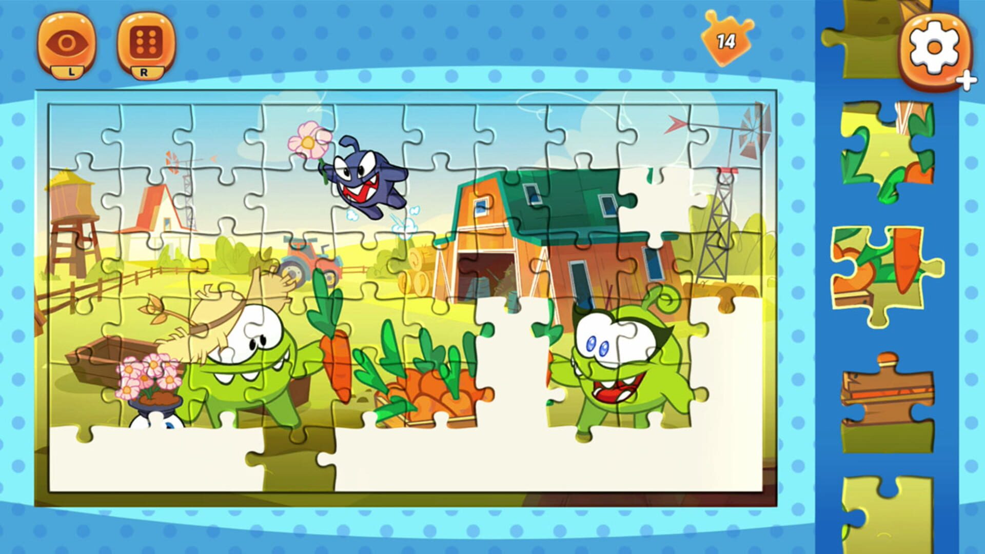 Om Nom: Coloring, Toons & Puzzle - Flavorful Puzzles screenshot