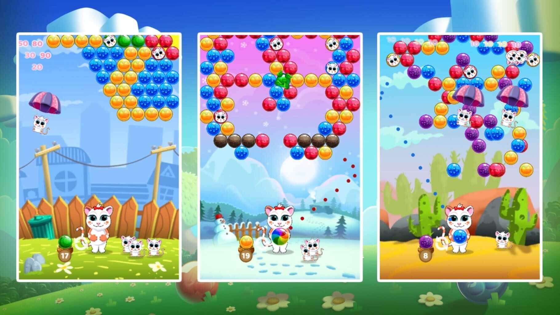 Family Games Bundle: My Magic Florist + Pet Shop Snacks + Bubble Cats Rescue screenshot