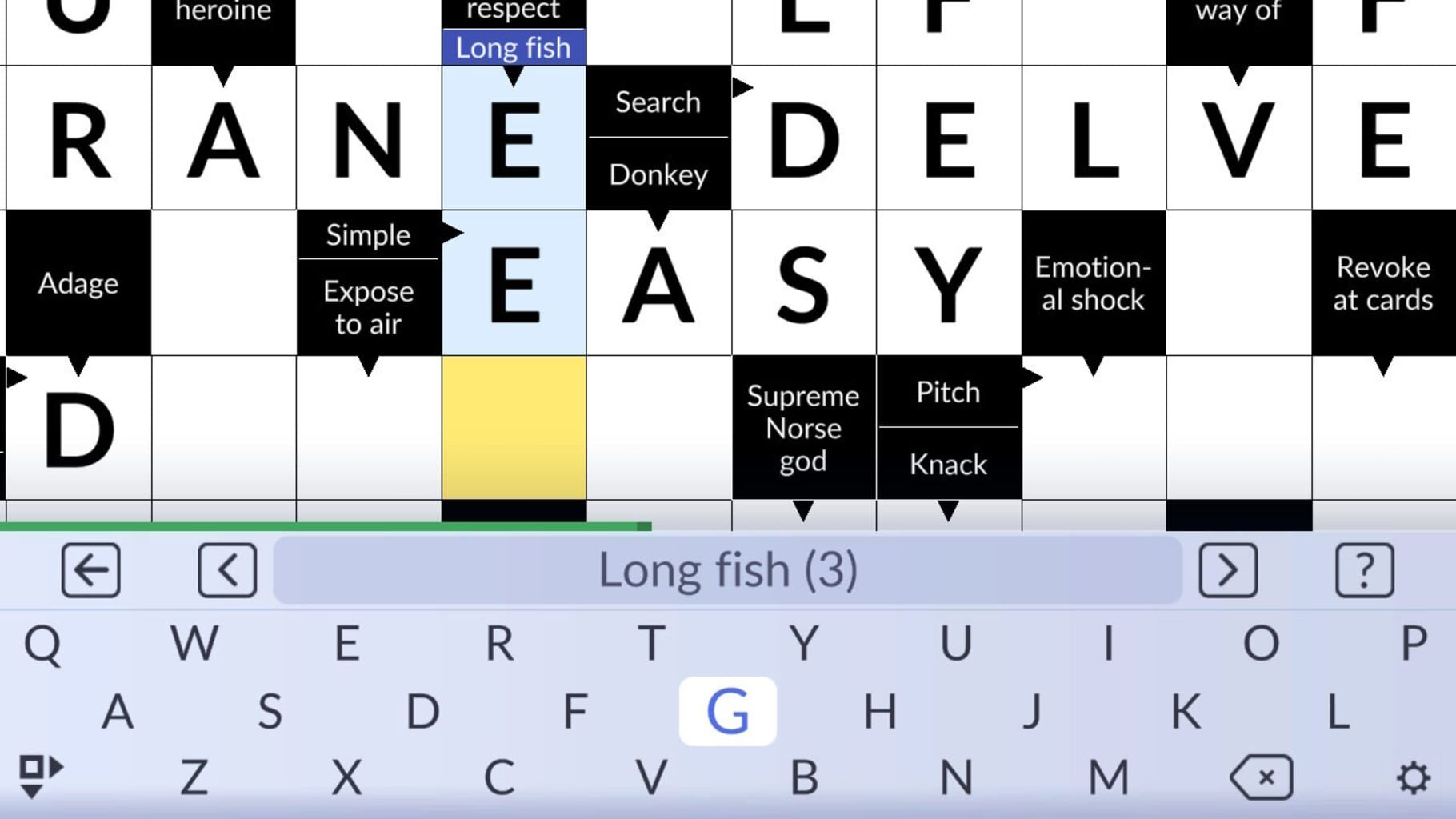 Pure Crosswords screenshot