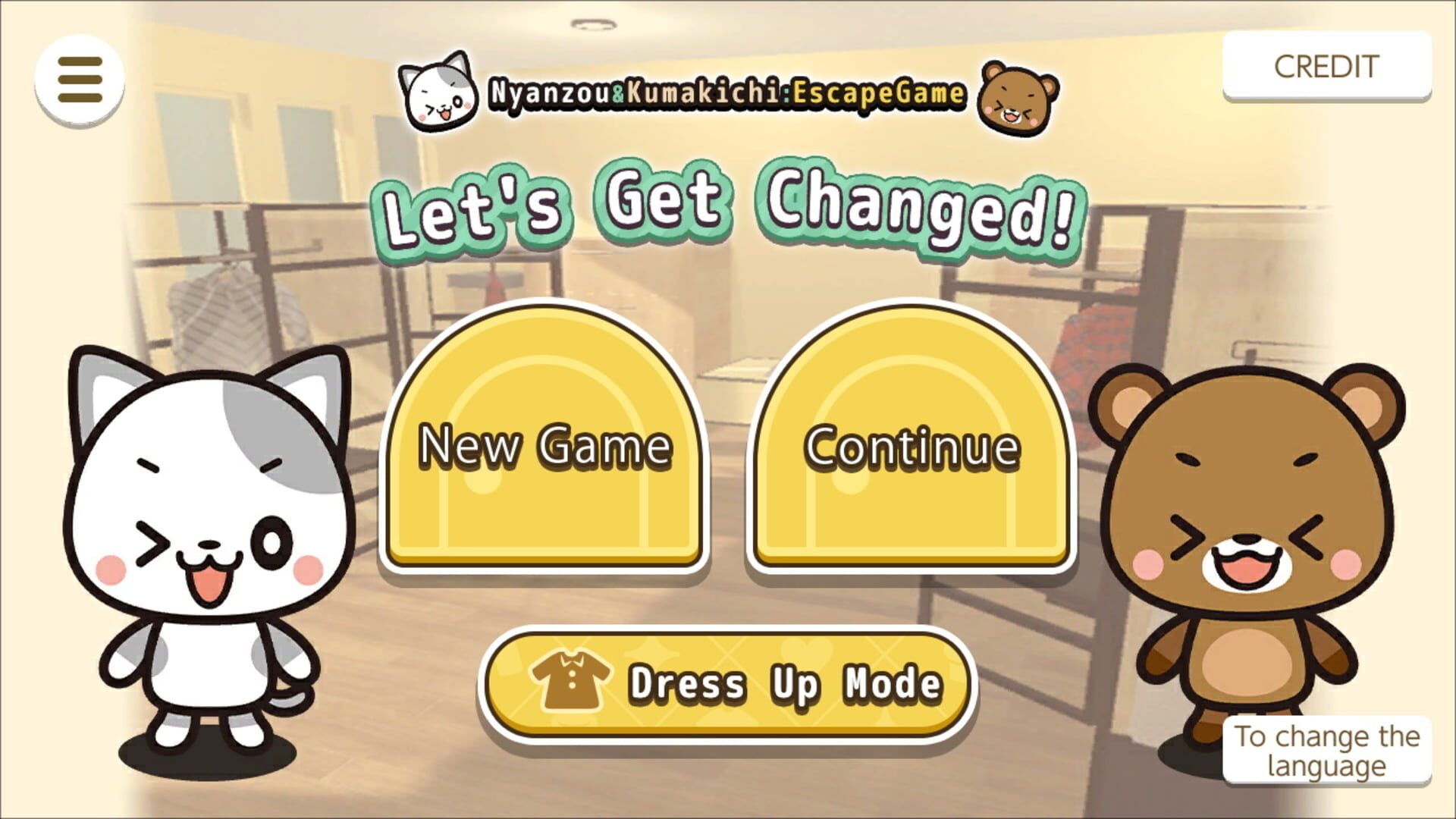 Let's Get Changed! Nyanzou & Kumakichi: Escape Game - Screenshot