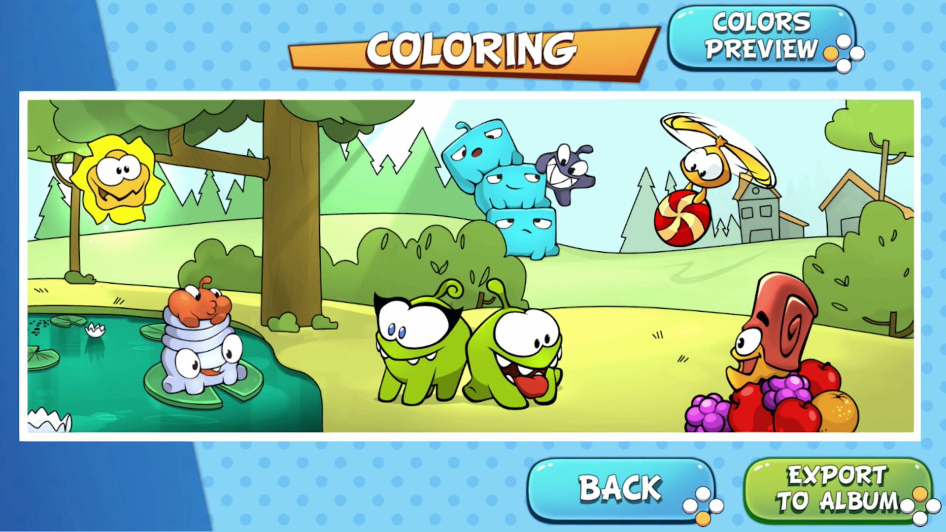 Om Nom: Coloring, Toons & Puzzle - All DLC Pack - Screenshot
