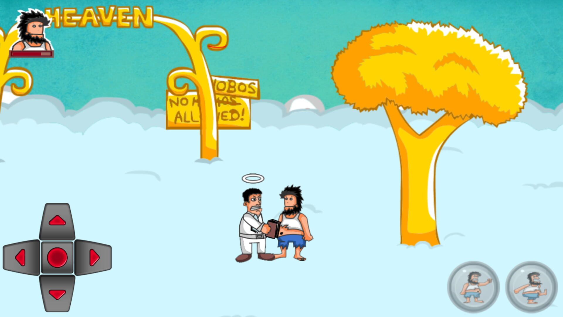 Homeless Guy: Fight in Heaven - Screenshot