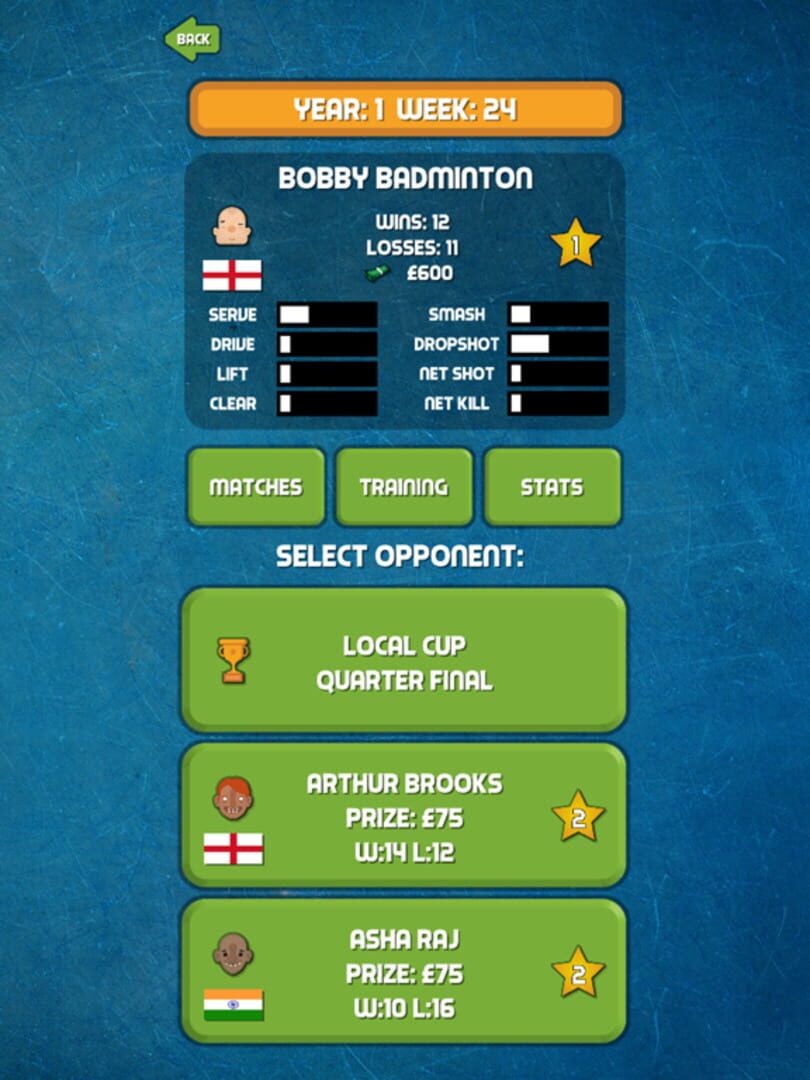 Badminton Manager - Screenshot