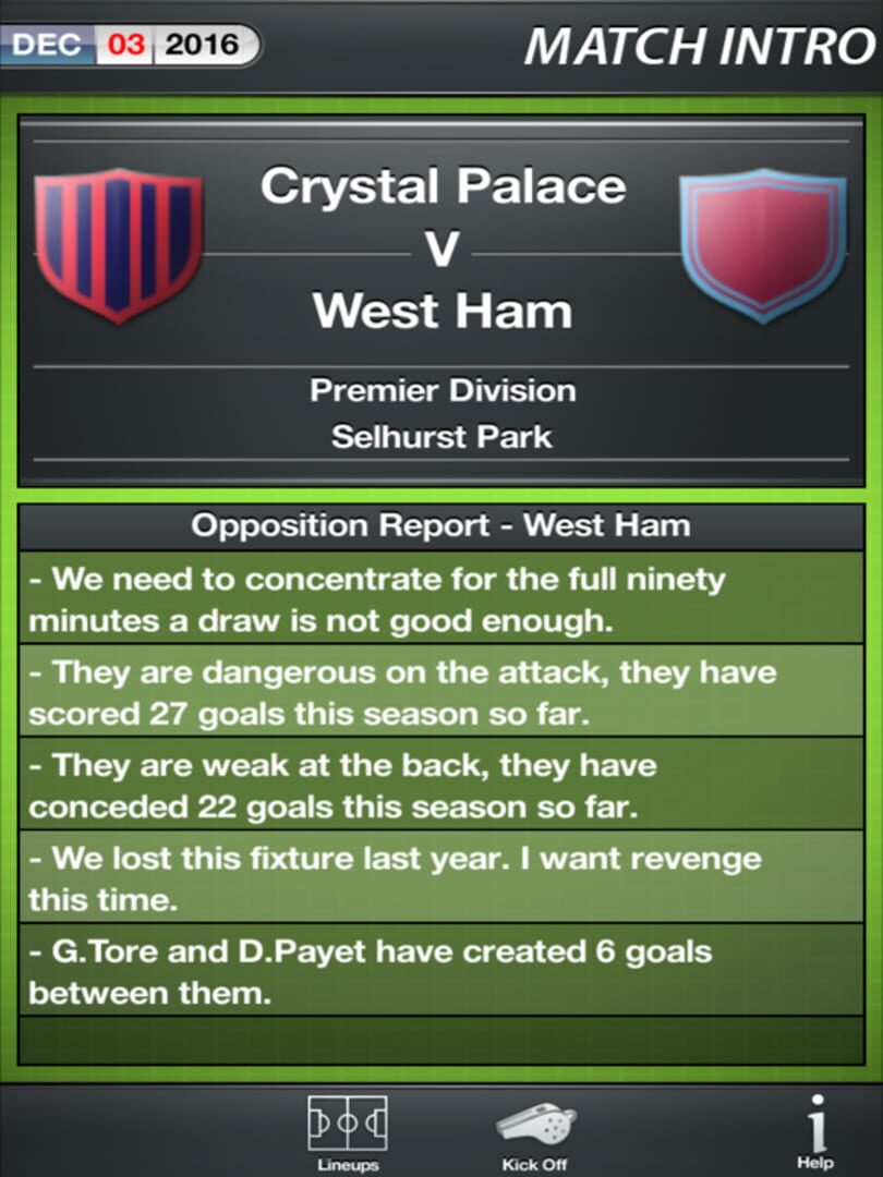 Football Director 2017 - Screenshot