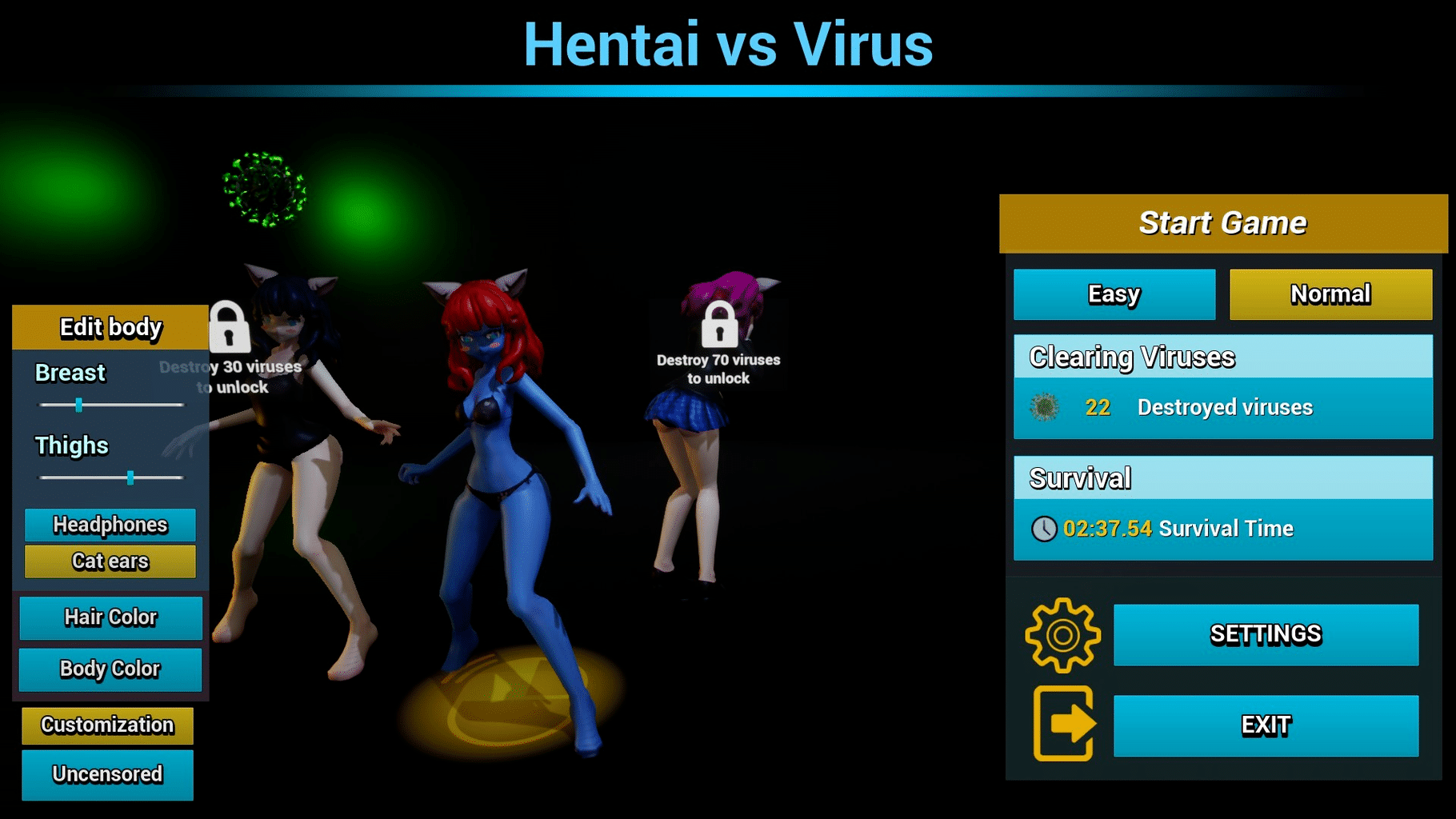 Hentai vs Virus: I Am Waifu screenshot