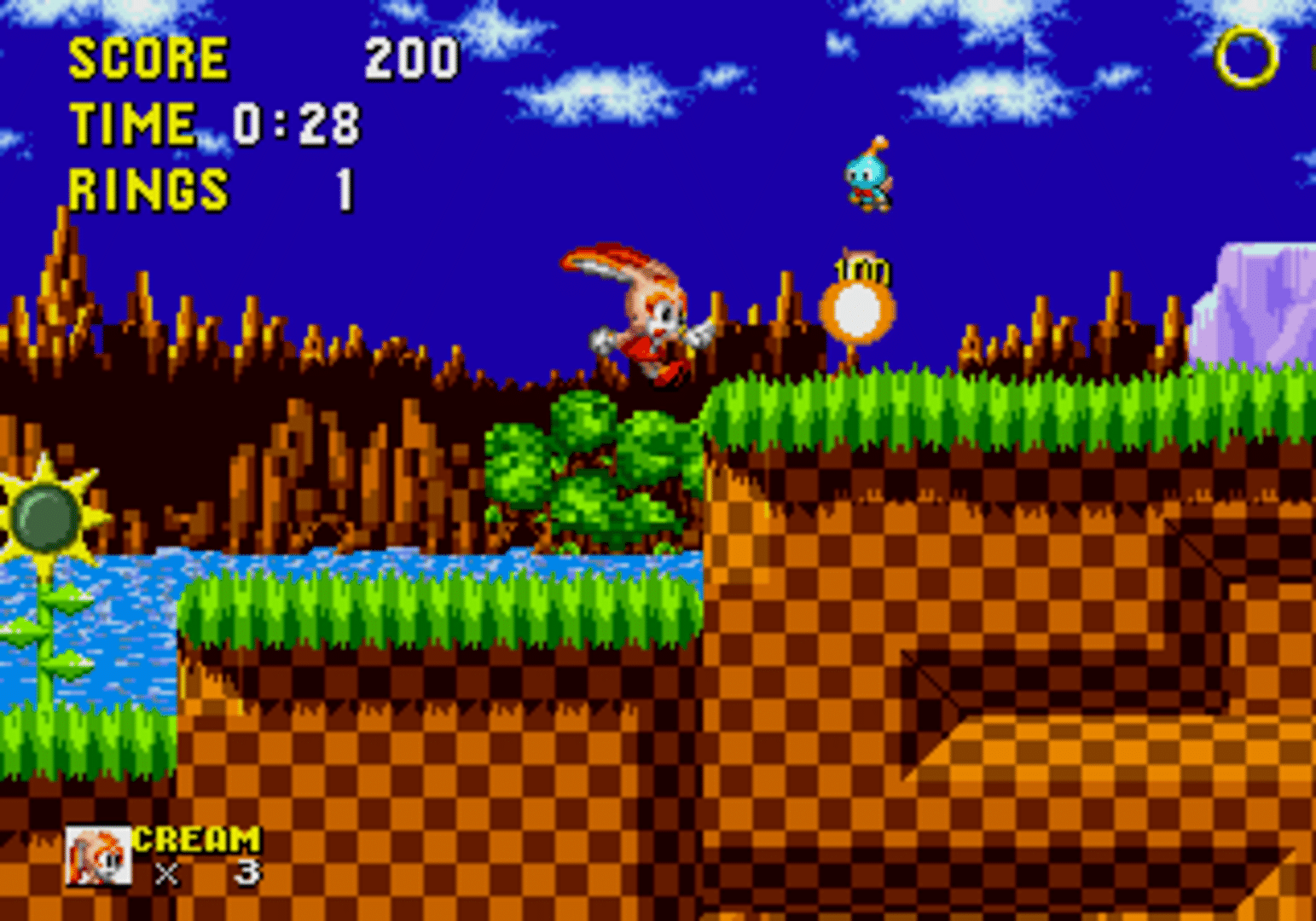 Cream and Cheese in Sonic the Hedgehog screenshot