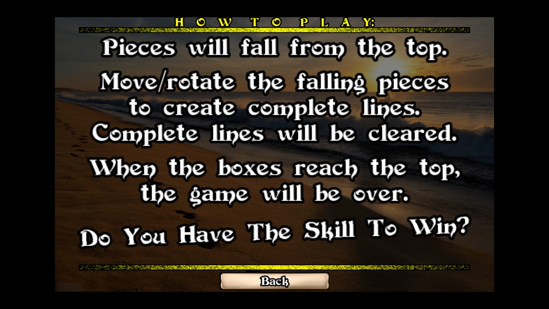 TetriStory 110% - Screenshot
