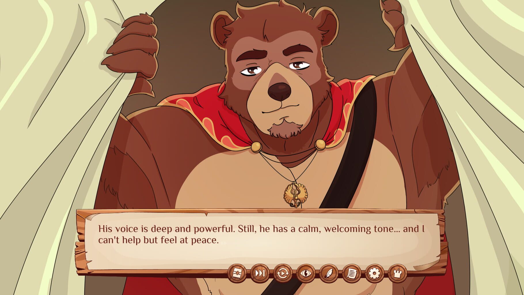 Captura de pantalla - Burrow of the Fallen Bear: A Gay Furry Visual Novel
