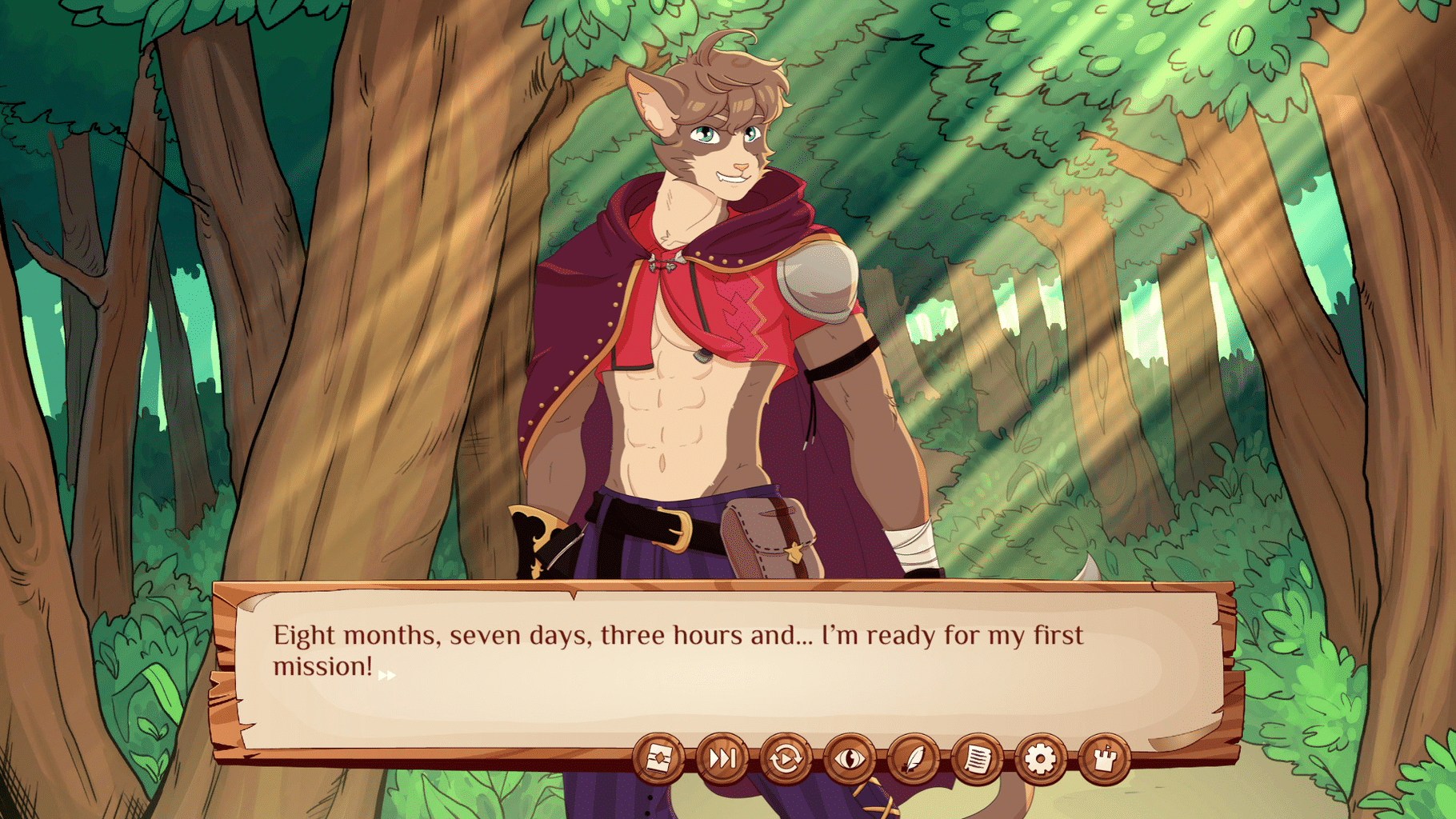 Burrow of the Fallen Bear: A Gay Furry Visual Novel screenshot