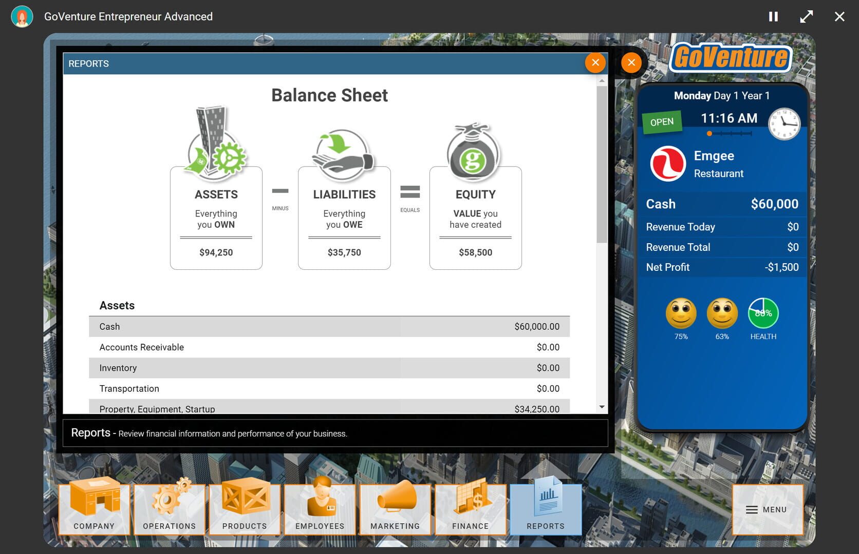 GoVenture Entrepreneur - Screenshot