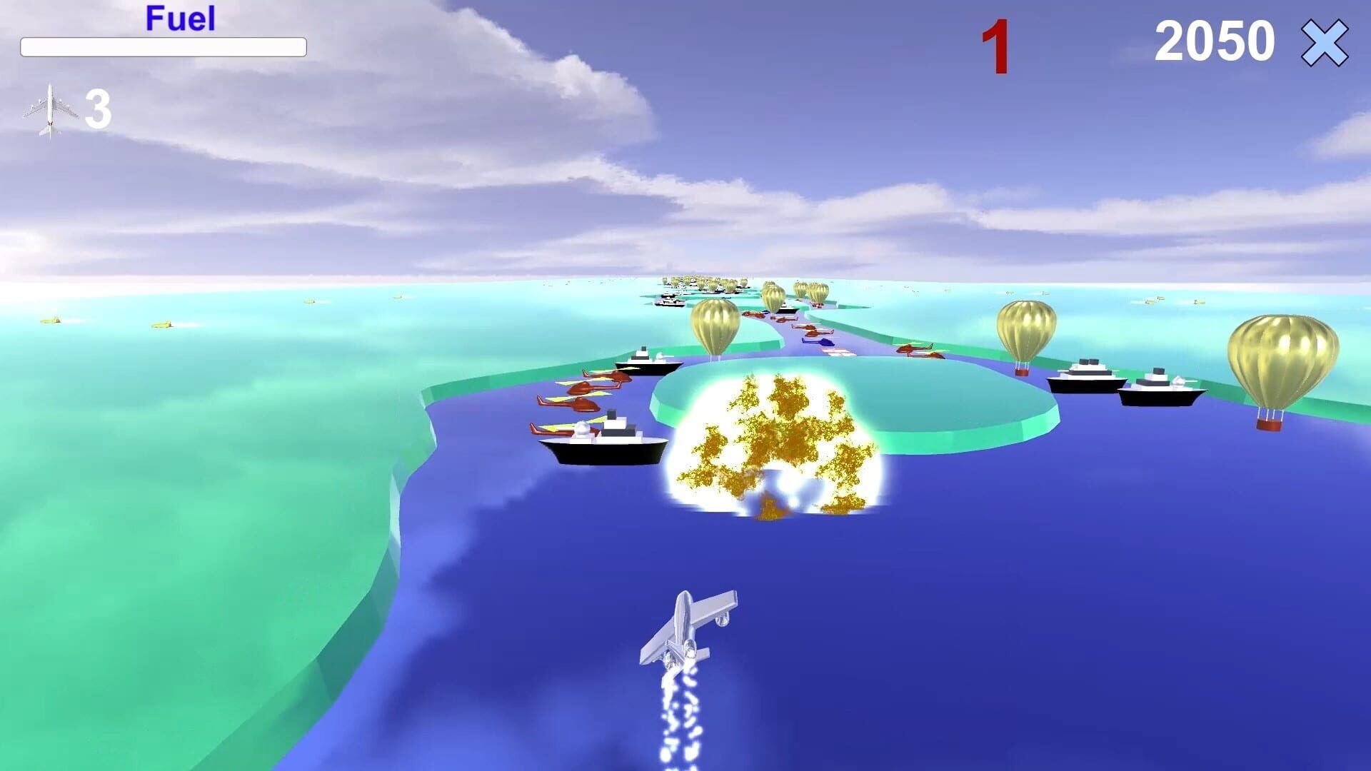 River Raid 3D - Screenshot