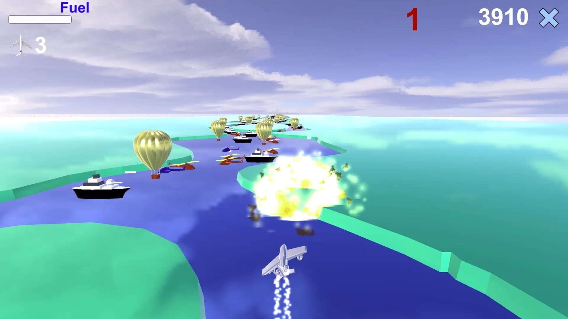 River Raid 3D - Screenshot