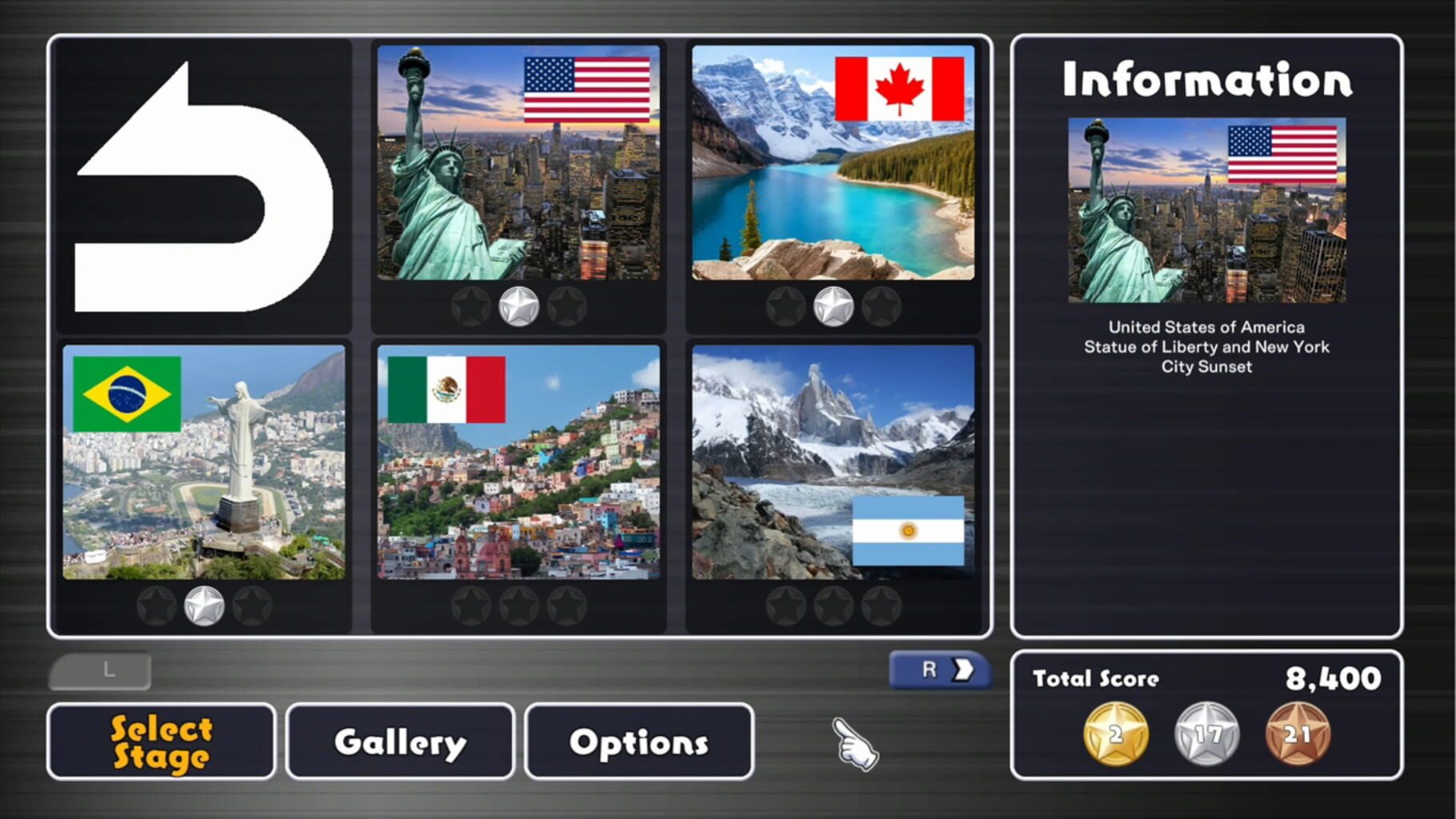 Jigsaw Masterpieces: Landscapes with Flags of the World - Americas vol.1 screenshot