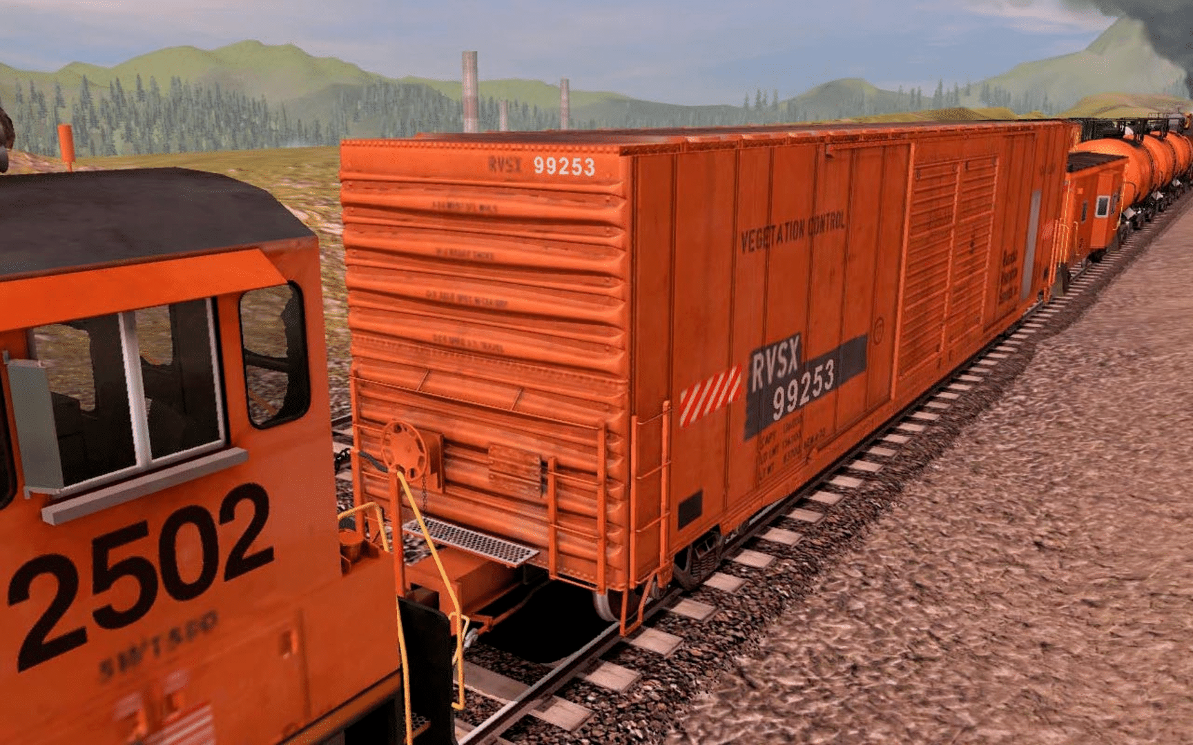 Trainz Railroad Simulator 2022: RVSX Vegetation Control Train screenshot