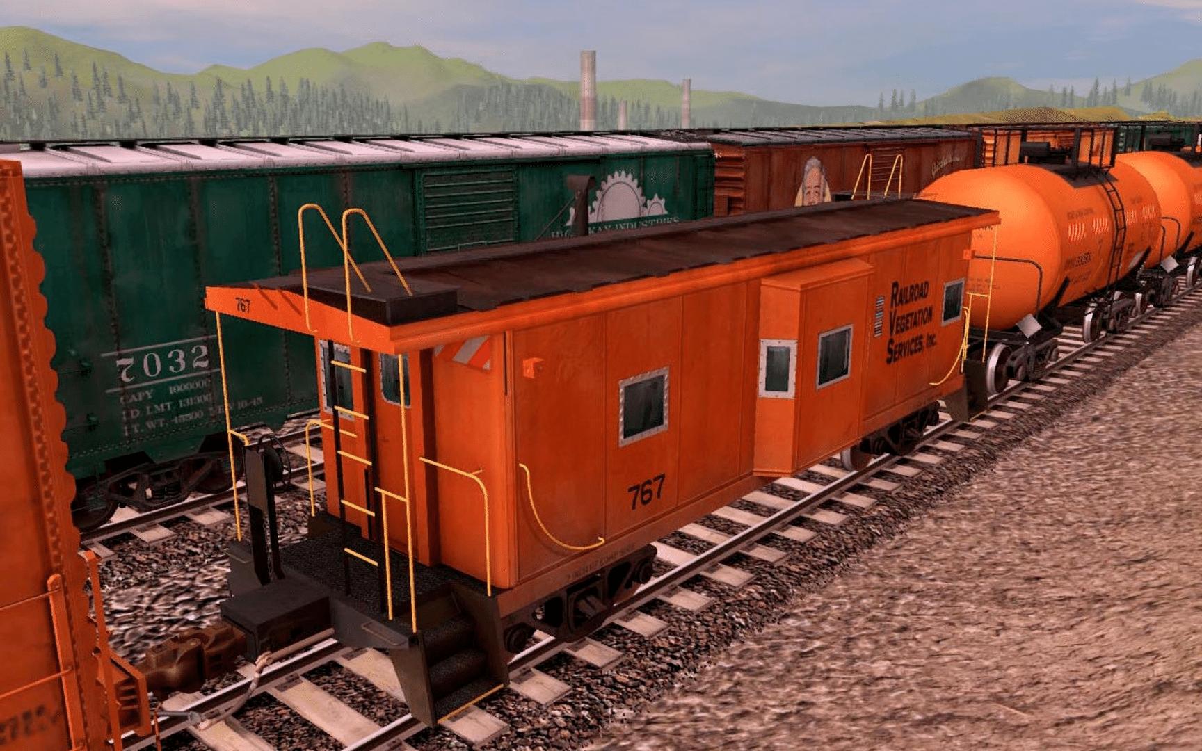 Trainz Railroad Simulator 2022: RVSX Vegetation Control Train screenshot