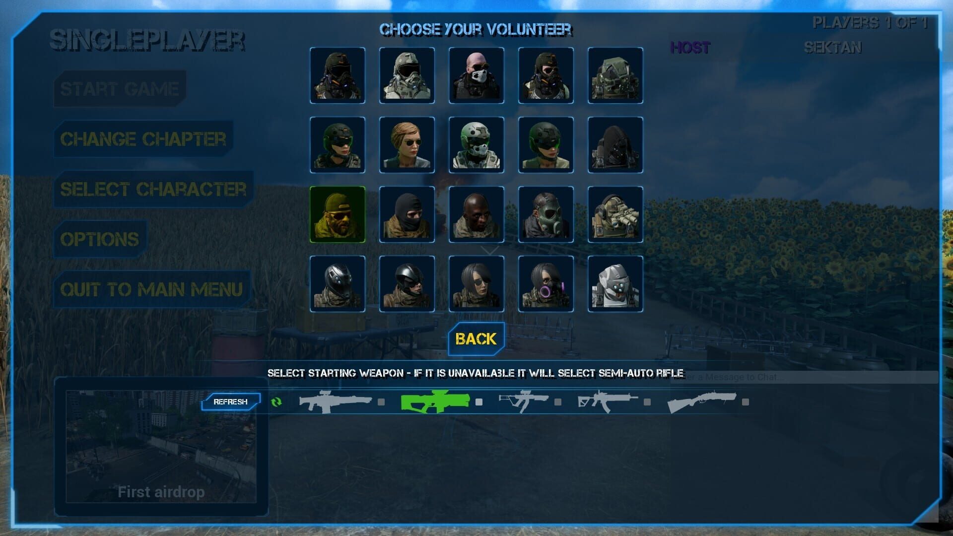Volunteers - Screenshot