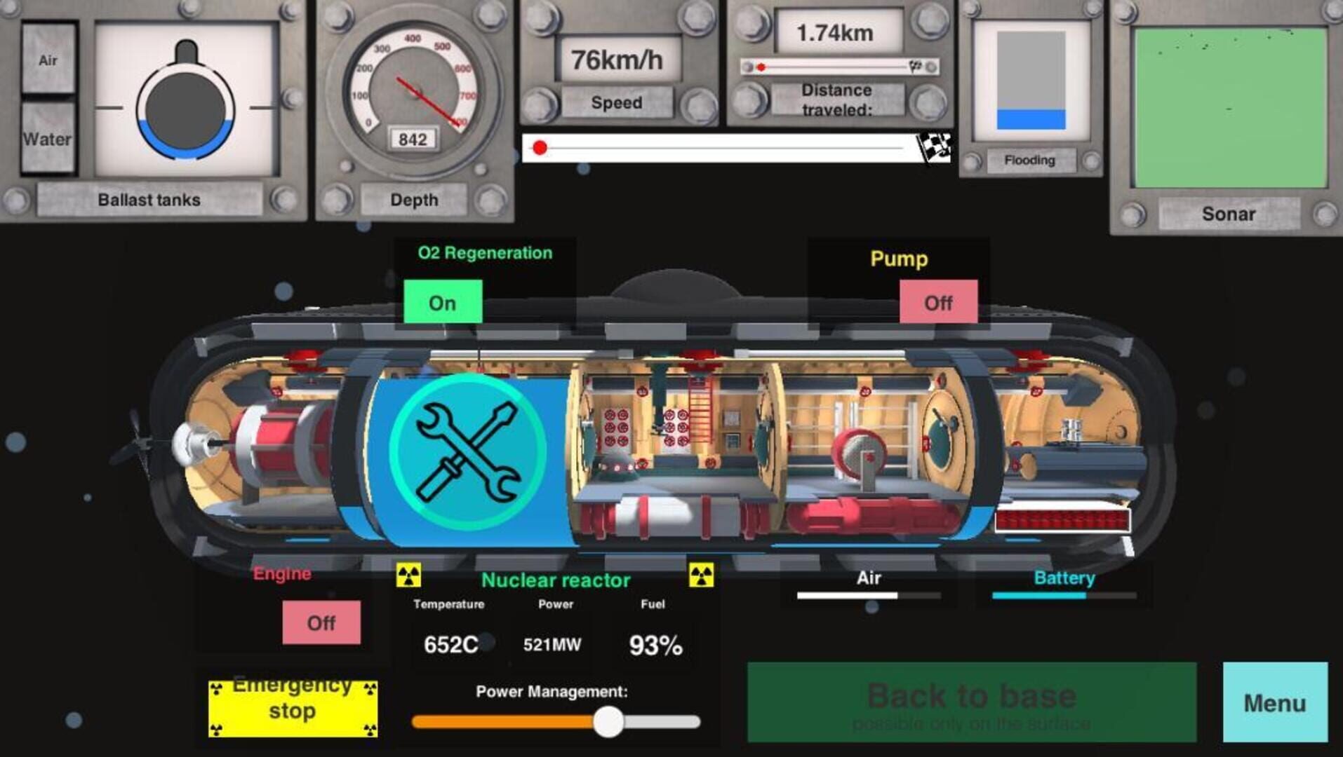 Nuclear Submarine inc - Screenshot