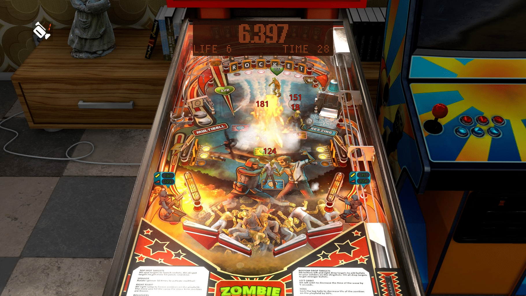 Zaccaria Pinball: Zombie Invasion screenshot