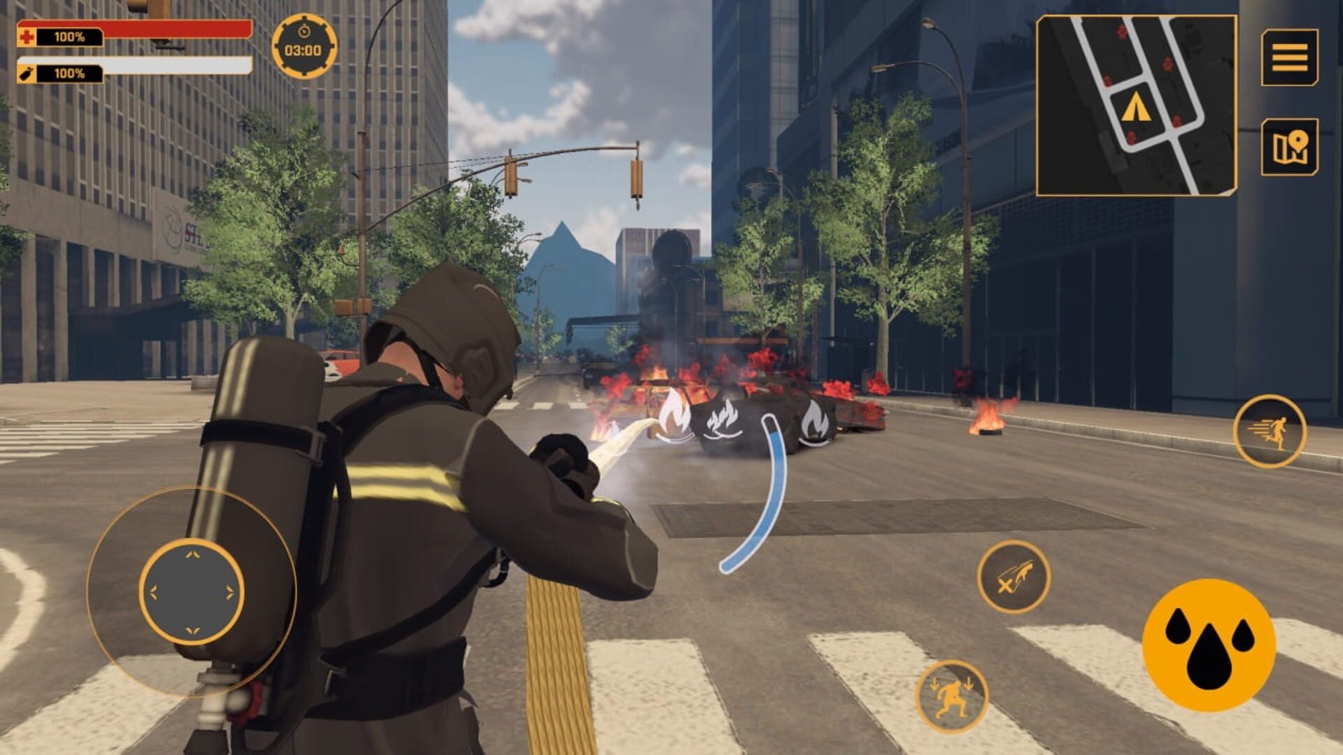 Firefighter: Car Fire Truck Sim Driving 2022 Simulator - Screenshot