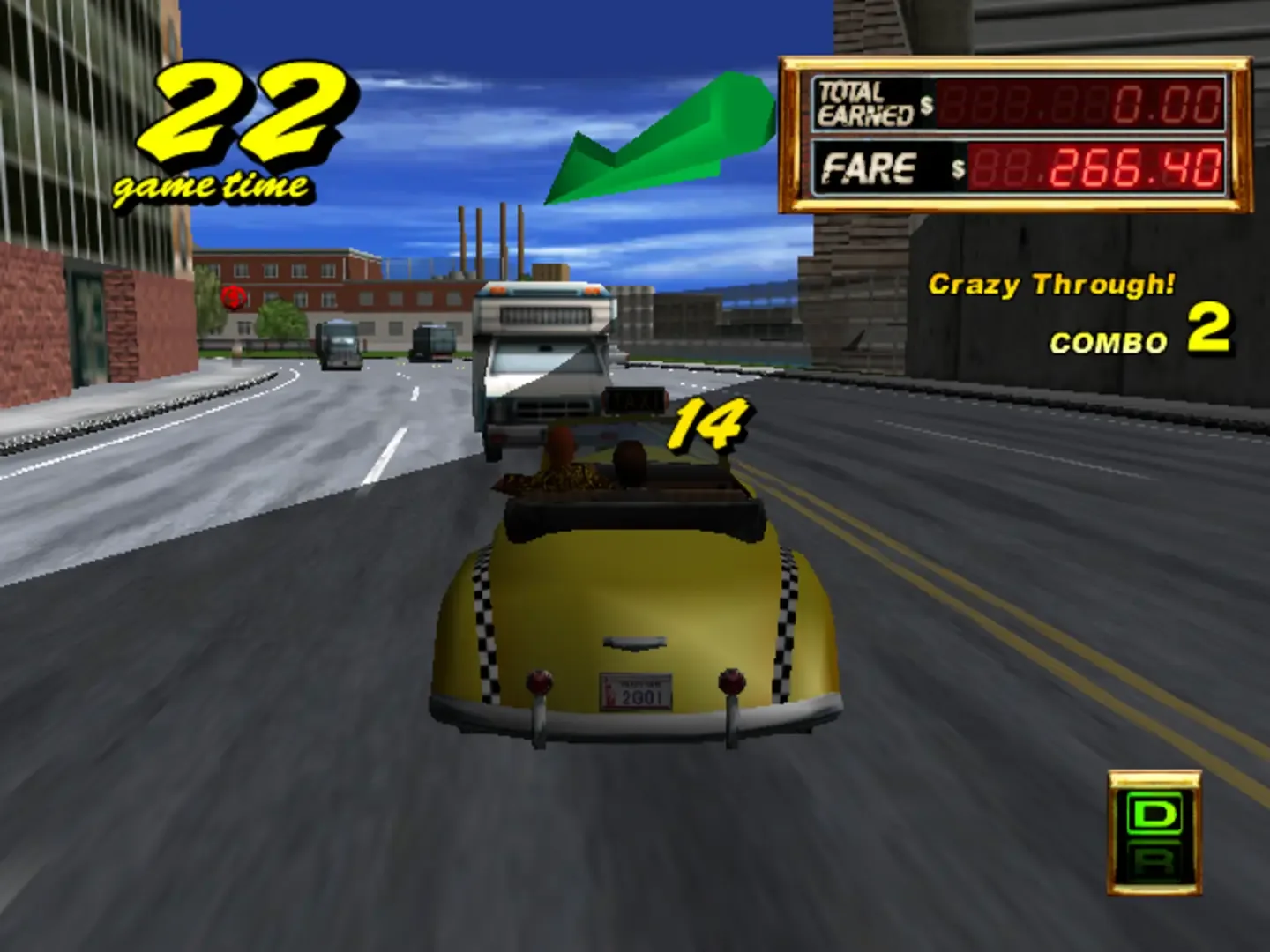 Captura de pantalla - Crazy Taxi 2