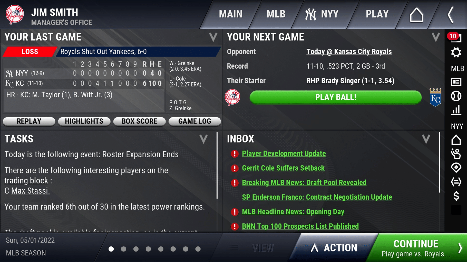 OOTP Baseball Go 23 screenshot