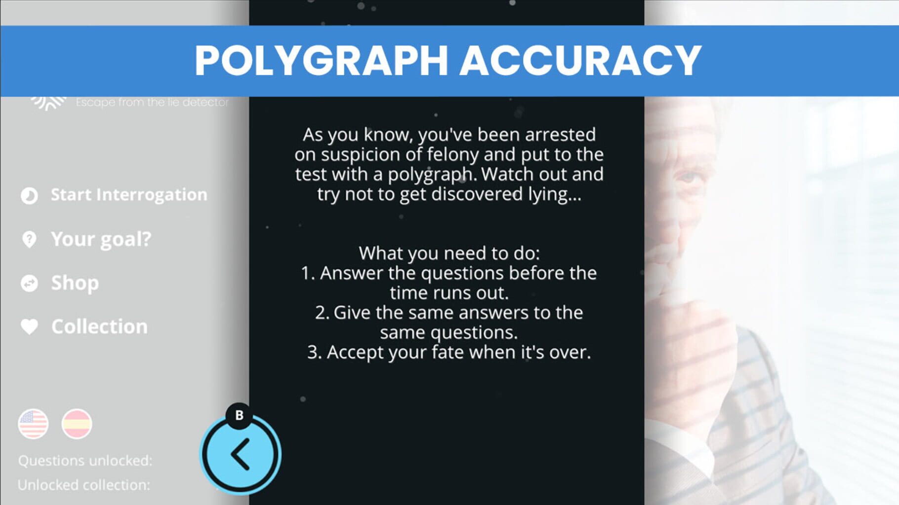 Polygraph: Escape from the Lie Detector screenshot