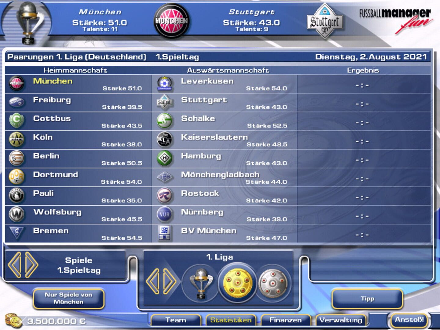 Team Manager - Screenshot