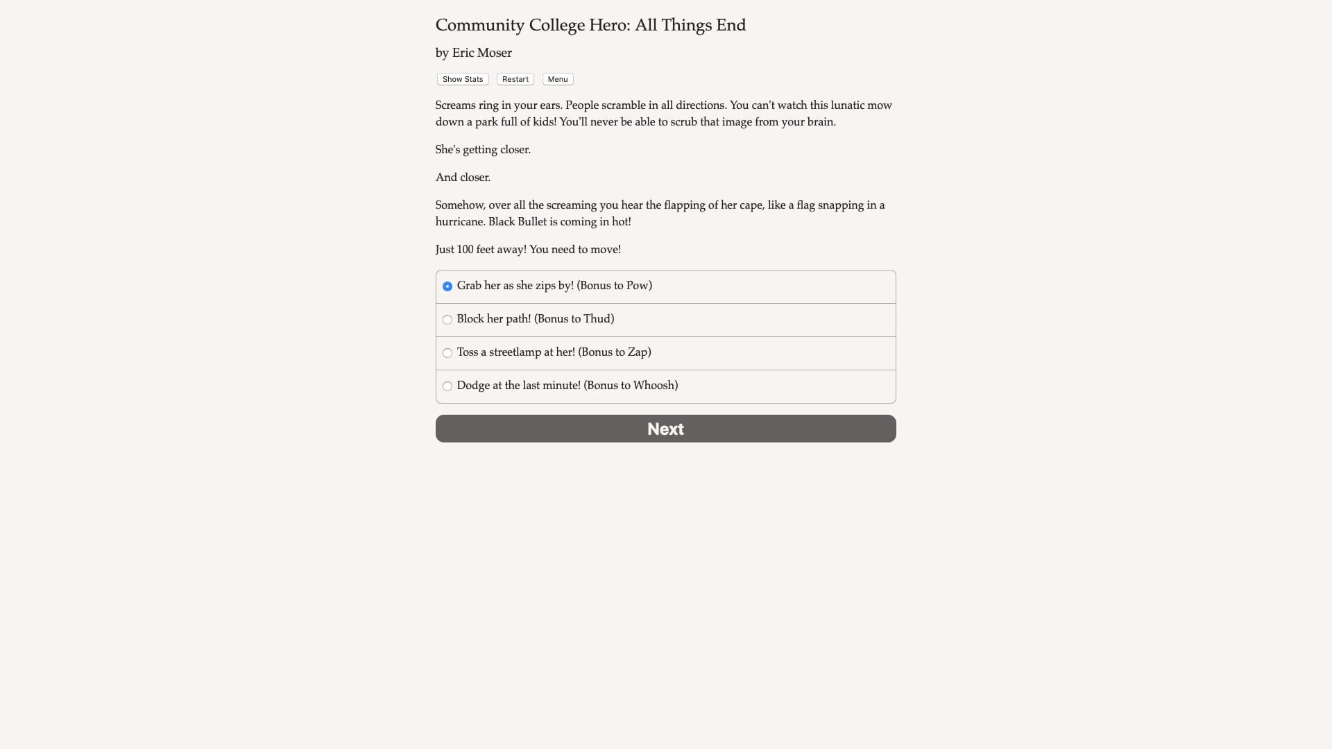 Community College Hero: All Things End - Screenshot