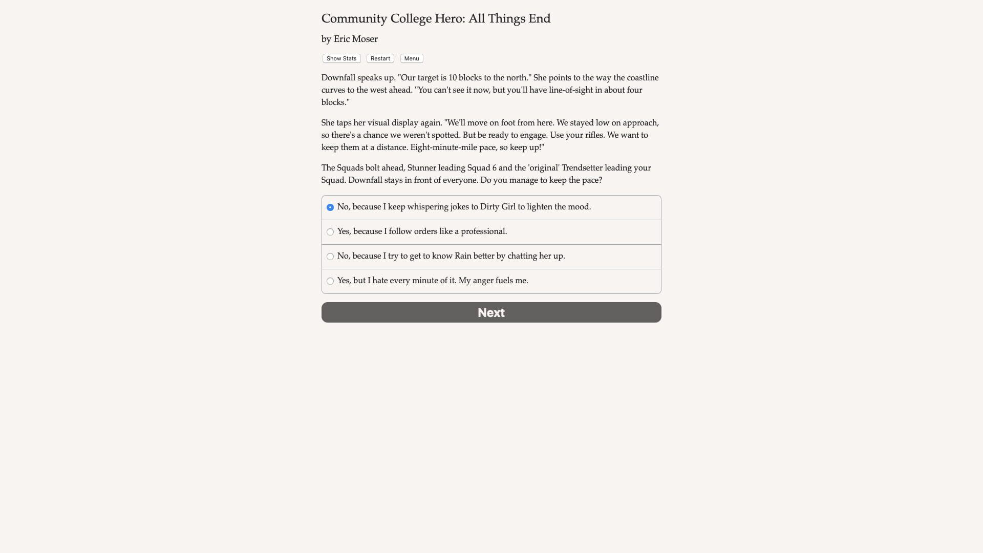 Community College Hero: All Things End - Screenshot