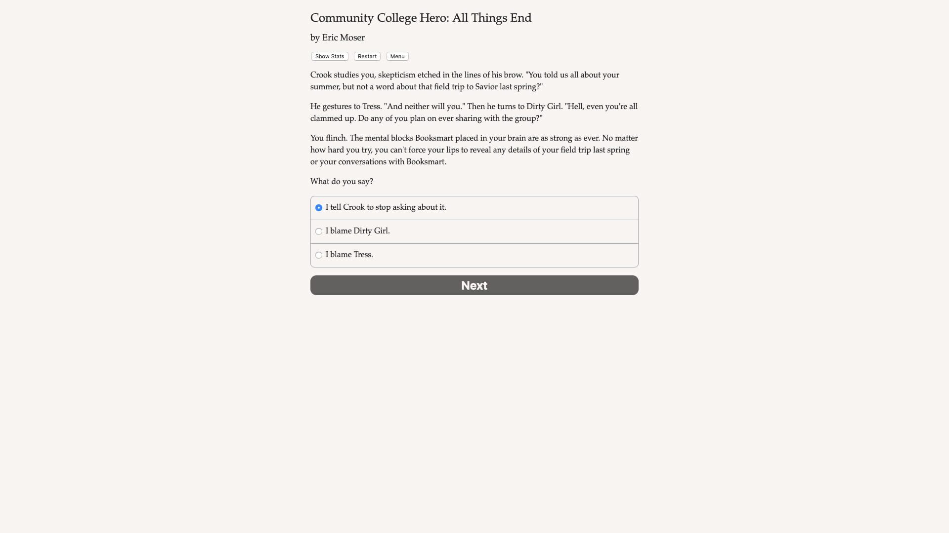 Community College Hero: All Things End - Screenshot
