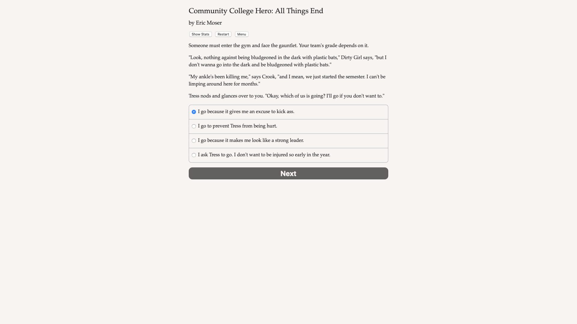 Community College Hero: All Things End - Screenshot