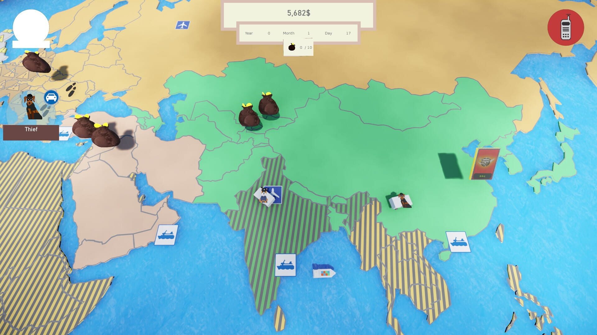 Chased Around the World - Screenshot