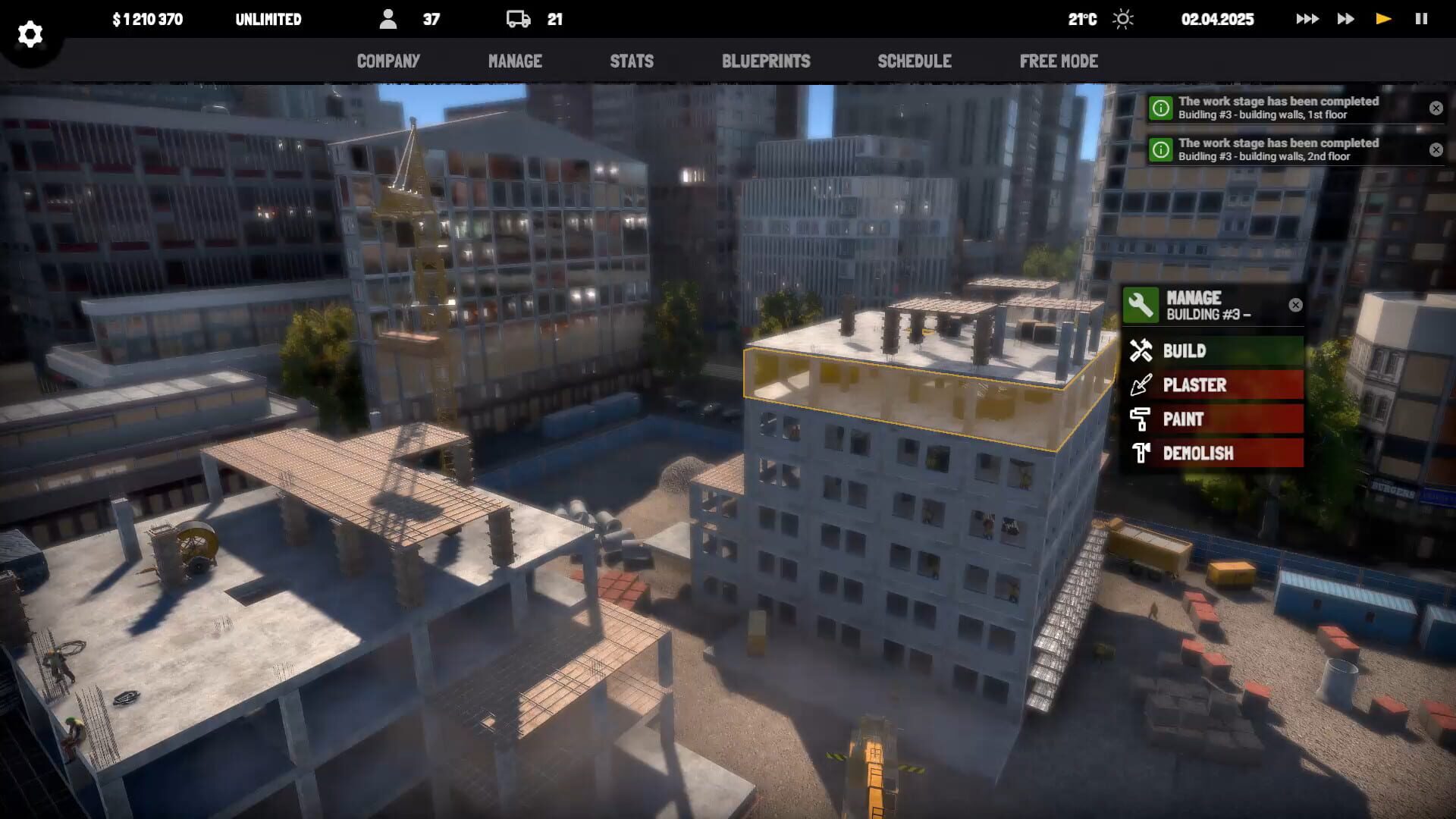 Construction Manager - Screenshot