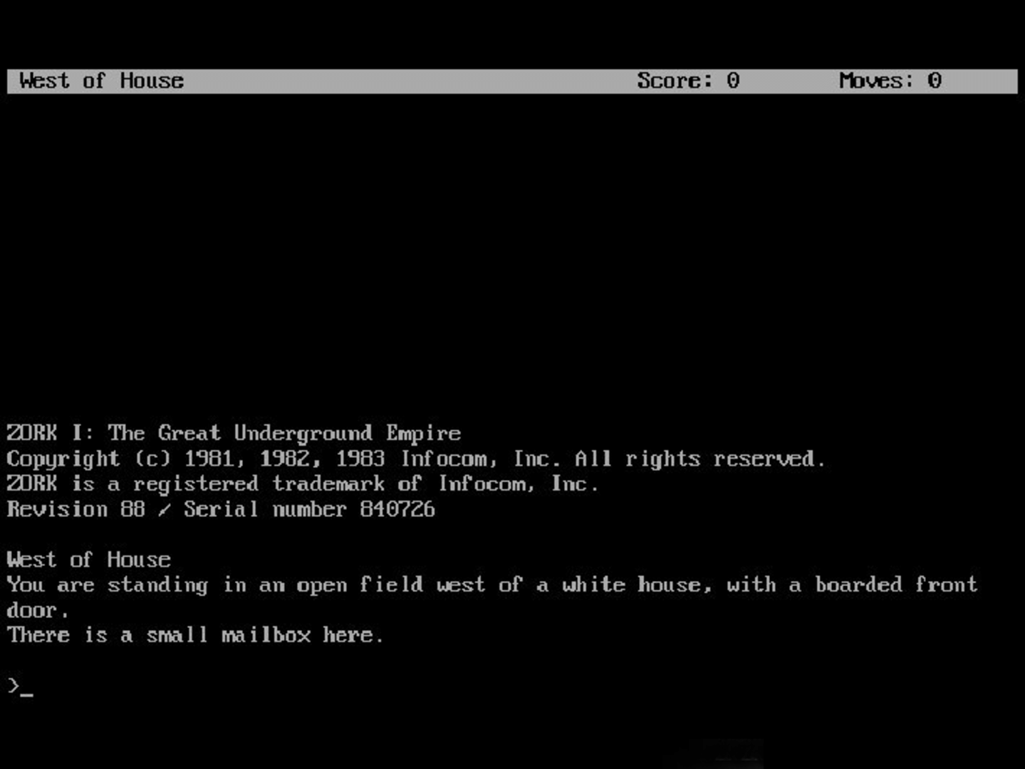 The Zork Anthology screenshot