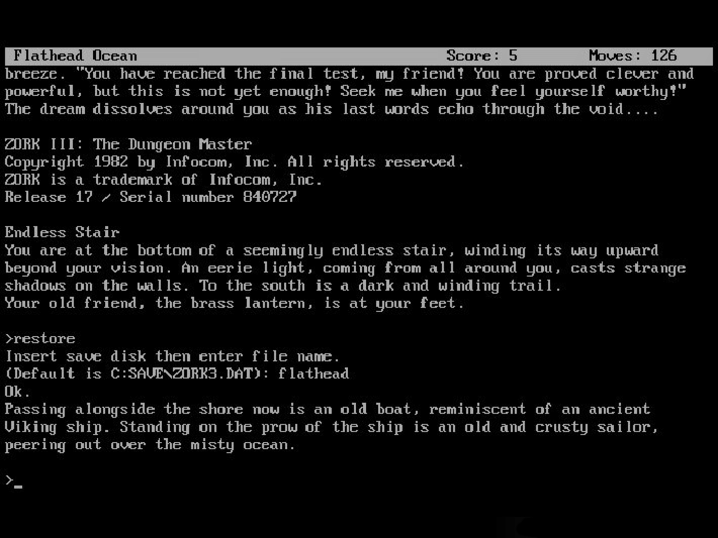 The Zork Anthology screenshot