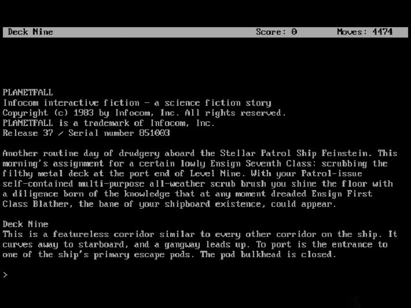 The Zork Anthology screenshot