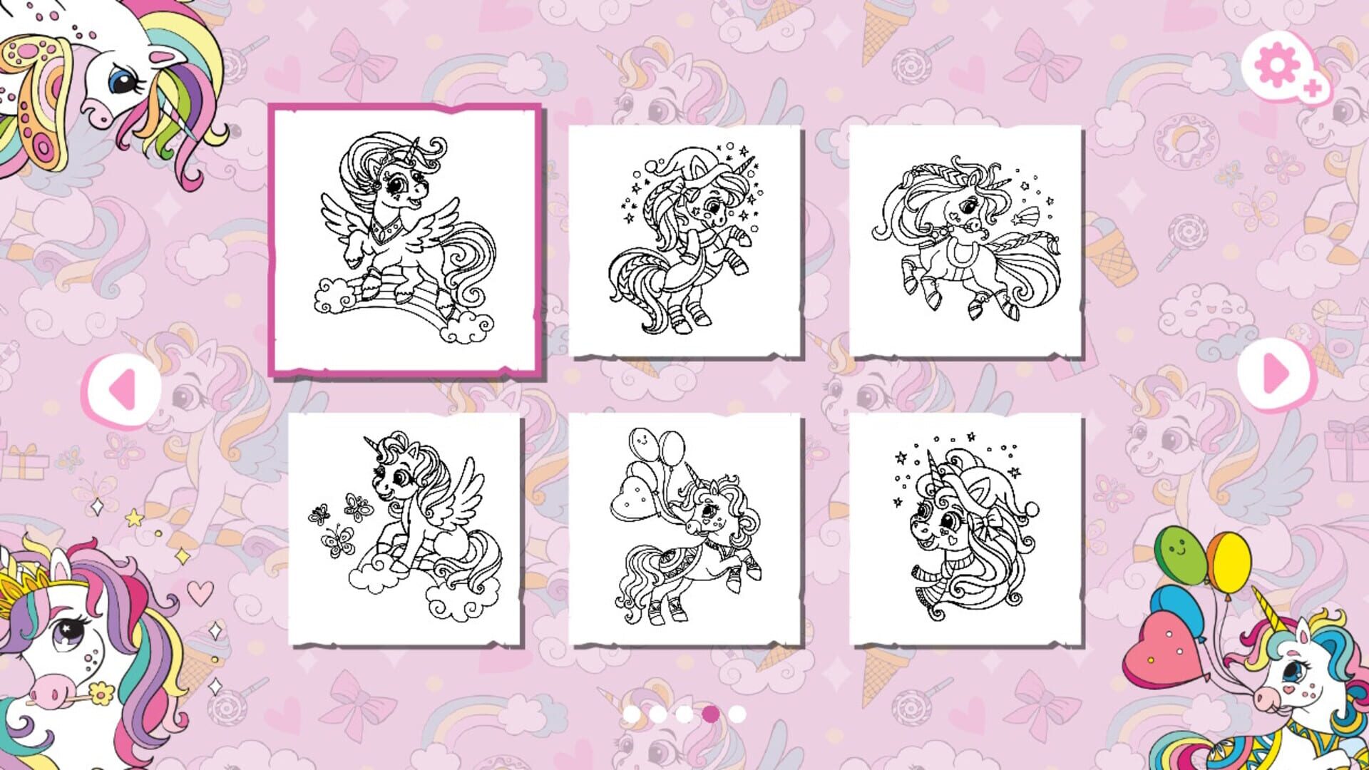 My Cute Unicorns: Coloring Book - Screenshot