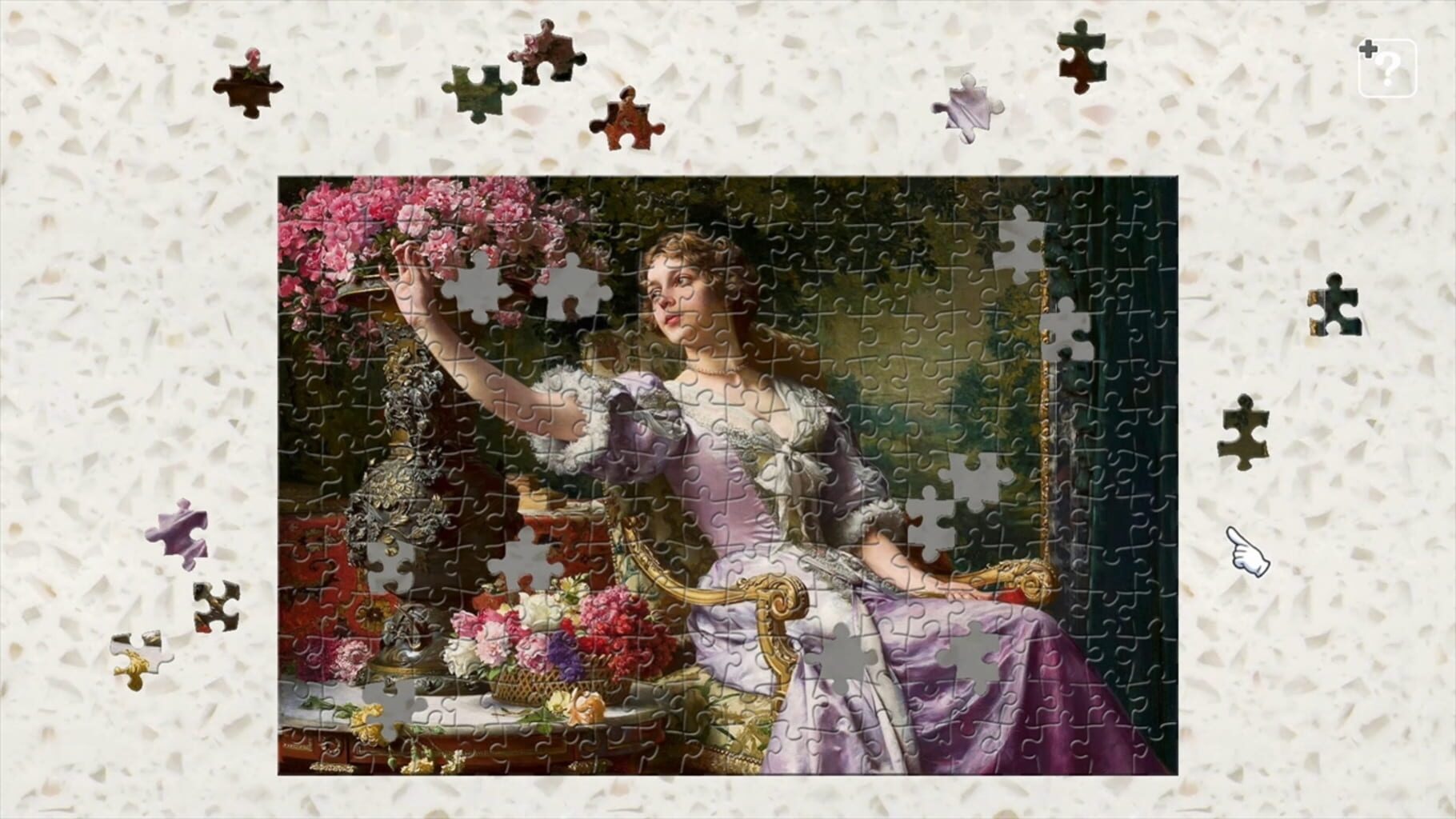 Jigsaw Masterpieces: Masterpieces of World - Brimming with Flowers screenshot